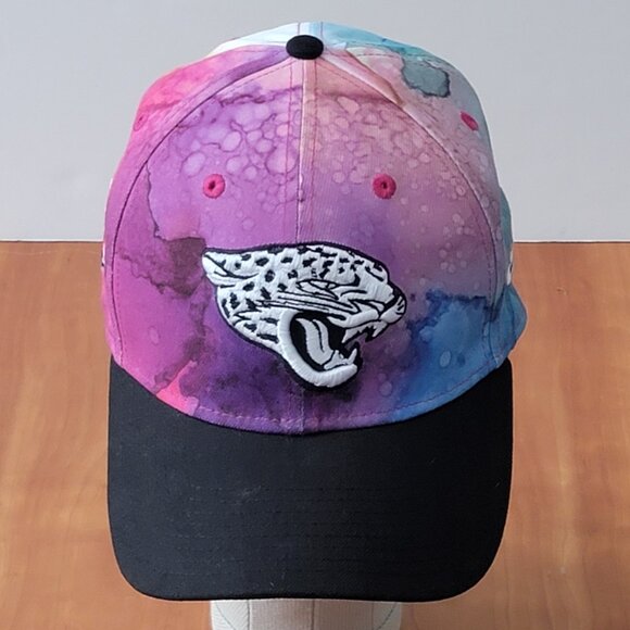 NFL Jacksonville Jaguars Football Crucial Catch Tie Dye Stretch Fit Cap - M/L - Picture 2 of 12